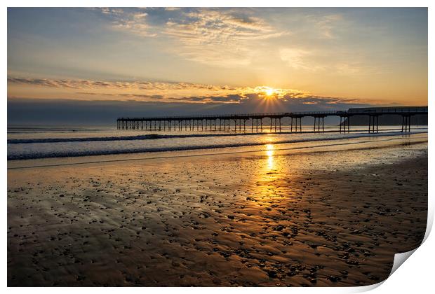 Saltburn Sunrise Print by Tim Hill