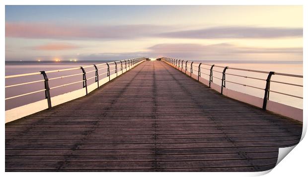 Majestic Sunrise at Saltburn Pier Print by Tim Hill