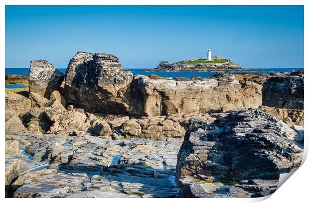 Godrevy Lighthouse Print by Tim Hill