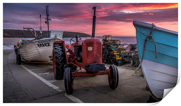 Majestic Sunrise Over Filey Brigg Print by Tim Hill