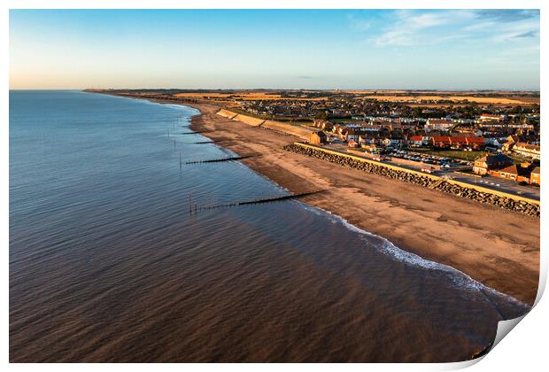 Withernsea from Above Print by Tim Hill