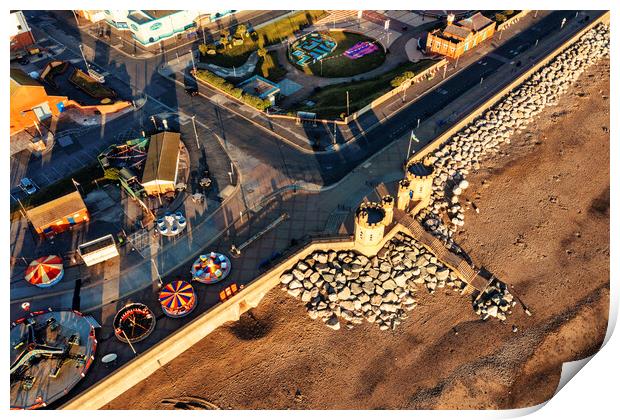 Withernsea Seafront from Above Print by Tim Hill