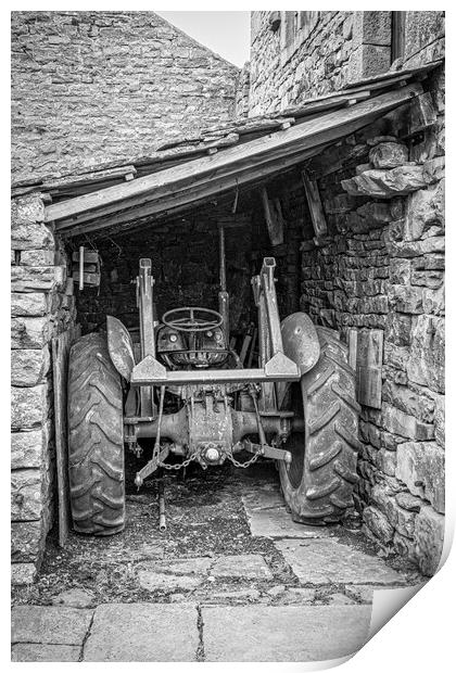 Rustic Charm of Yorkshire Tractor Print by Tim Hill