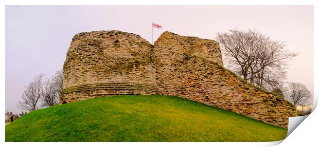 Pontefract Castle Yorkshire Print by Tim Hill