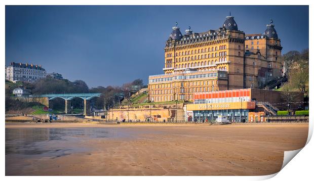 Scarborough Grand Hotel Print by Tim Hill
