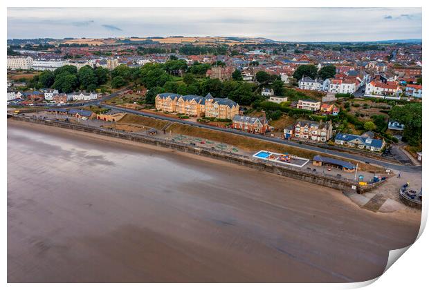 Filey Promenade from Above Print by Tim Hill
