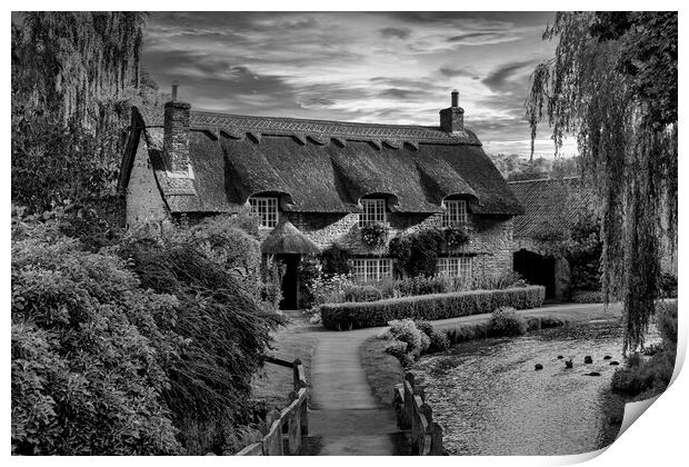 Enchanting English Thatched Cottage Print by Tim Hill