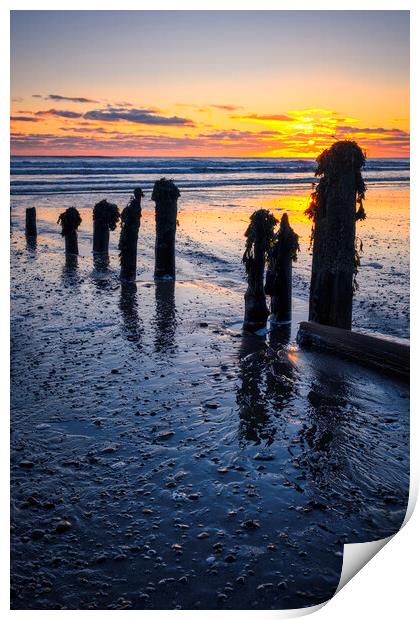 Sandsend Sunrise Yorkshire Coast Print by Tim Hill
