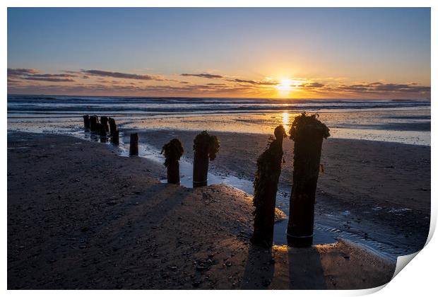 Sandsend Sunrise Yorkshire Coast Print by Tim Hill