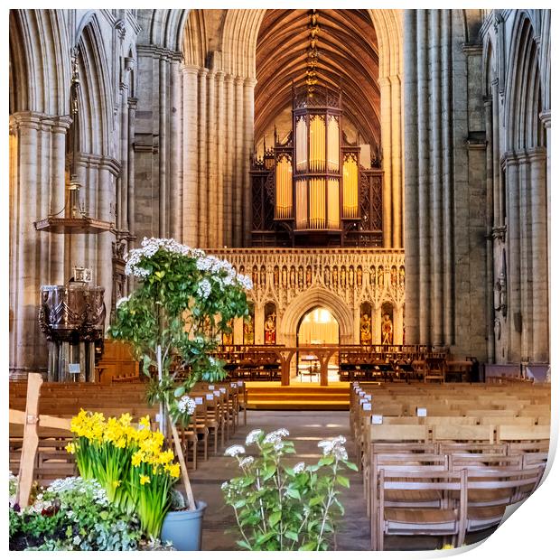 Ripon Cathedral on Easter Weekend Print by Tim Hill
