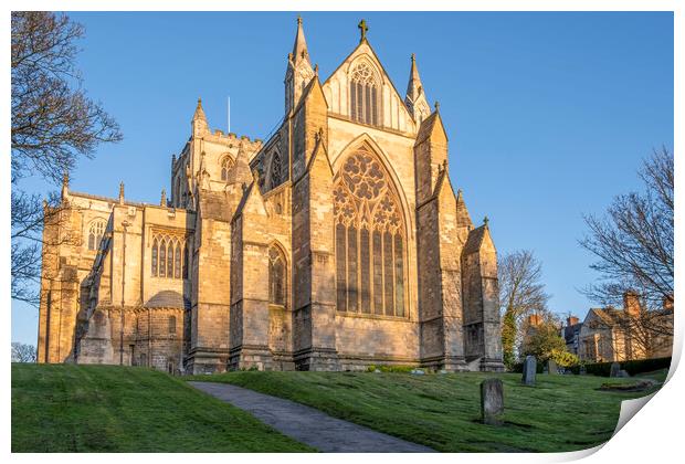 Serene Sunrise at Ripon Cathedral Print by Tim Hill
