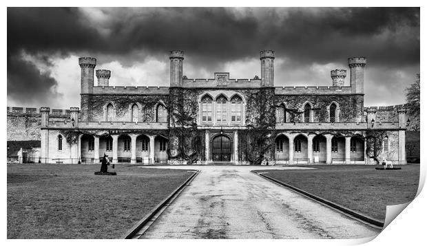 Lincoln Crown Court Black and White Print by Tim Hill