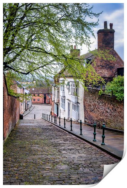 Steep Hill, City of Lincoln Print by Tim Hill