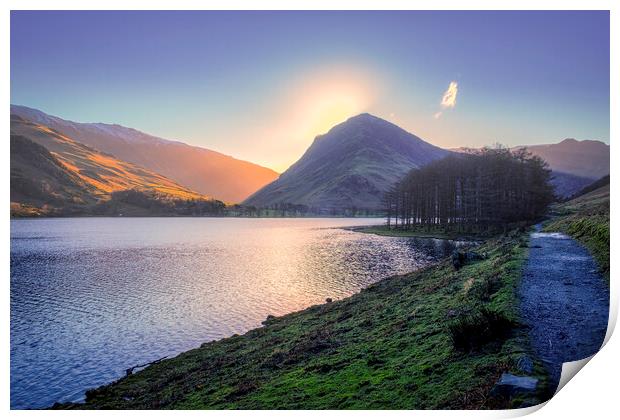 Fleetwith Pike Sunrise, Buttermere Print by Tim Hill