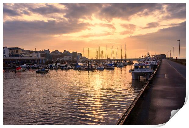 Bridlington Harbour Yorkshire Coast Print by Tim Hill