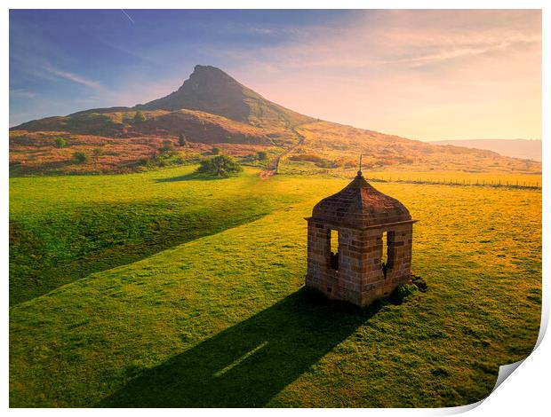 Roseberry Topping Stone Folly Print by Tim Hill