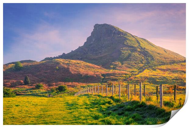 Spring Sunshine on Roseberry Topping Print by Tim Hill
