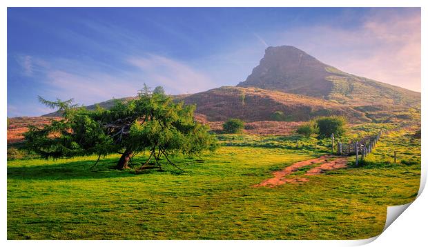 Roseberry Topping Sunrise Landscape Print by Tim Hill