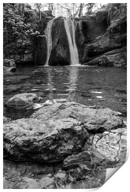 Janet's Foss Black and White Print by Tim Hill