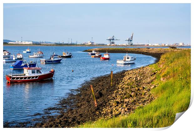 Paddy's Hole at South Gare Print by Tim Hill