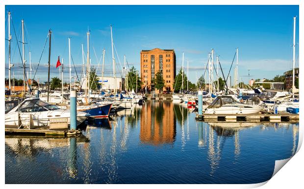 Hull Marina in Summertime Print by Tim Hill