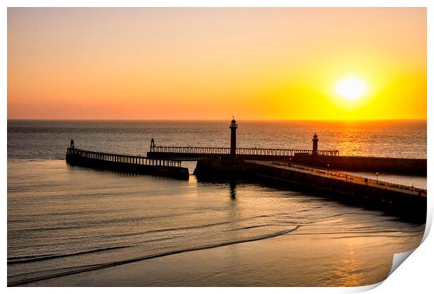 Whitby Sunrise Print by Tim Hill