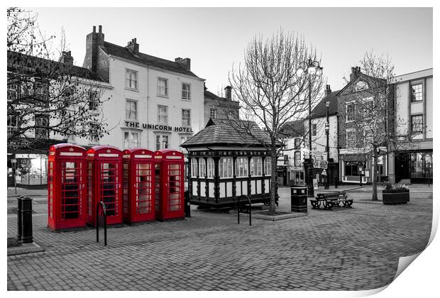 Ripon Market Place, North Yorkshire Print by Tim Hill