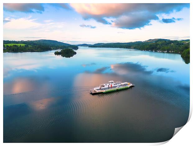 Windermere Ferry Print by Tim Hill