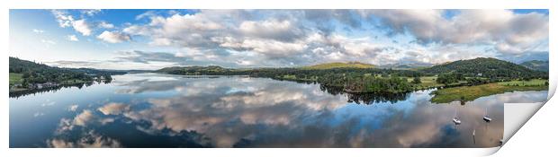 Lake District Panoramic, Lake Windermere Print by Tim Hill