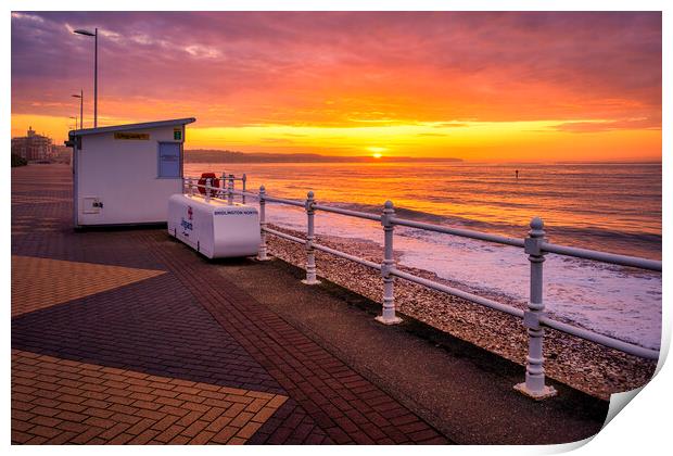 Bridlington Sunrise North Beach Print by Tim Hill