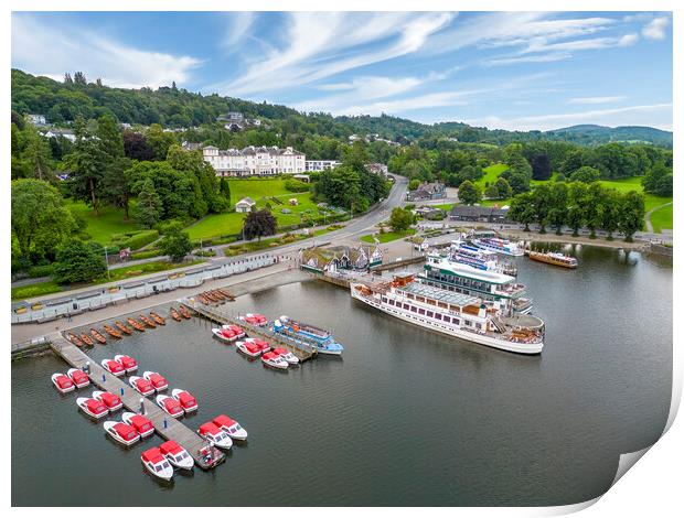 Ambleside Waterfront Lake Windermere Print by Tim Hill