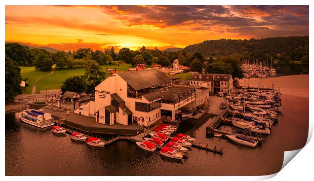 Bowness Waterfront, Lake Windermere Print by Tim Hill