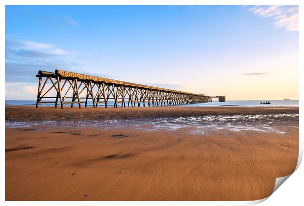 Steetley Pier Hartlepool Print by Tim Hill