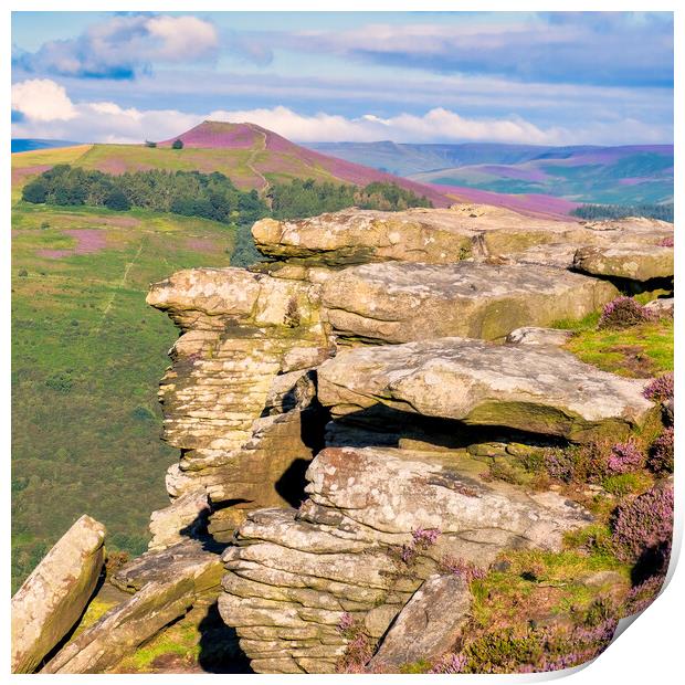 Win Hill from Bamford Edge Print by Tim Hill