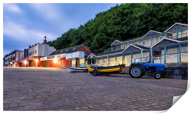 Filey Cobble Boat Ramp at Daybreak Print by Tim Hill