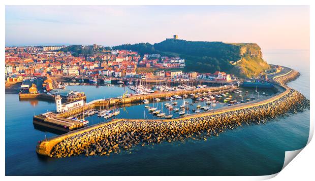 Scarborough in the summertime from Above Print by Tim Hill