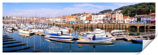 Scarborough Boat Marina Panoramic Print by Tim Hill