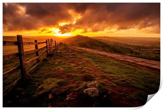 Great Ridge Sunrise Peak District Print by Tim Hill