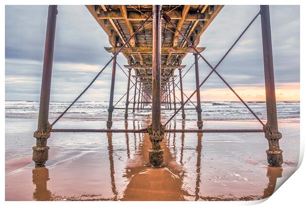 Saltburn Pier North Yorkshire Print by Tim Hill