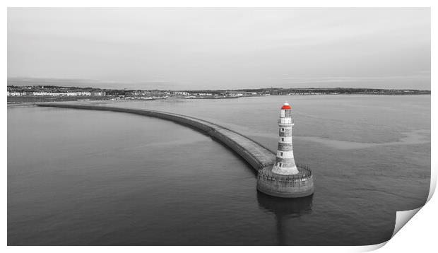 Roker Lighthouse Sunderland Print by Tim Hill