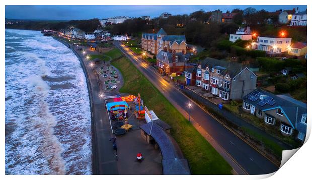 Filey at Dawn: Halloween Weekend 2023 Print by Tim Hill
