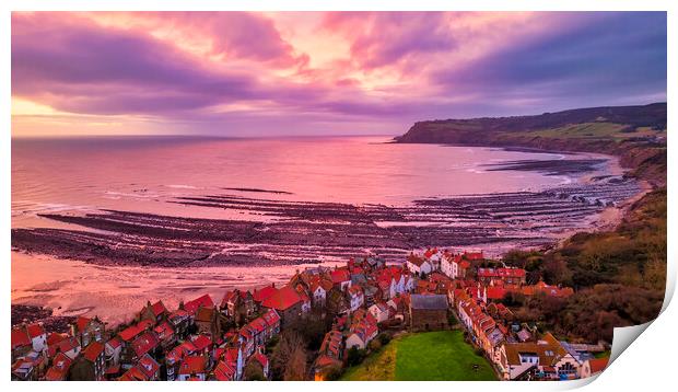 December Dawn ~ Robin hood's Bay Print by Tim Hill