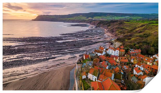 Robin Hood's Bay Sunrise Print by Tim Hill