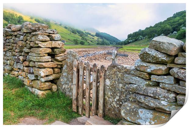 Muker to Keld Walk: Dry Stone Walling Print by Tim Hill