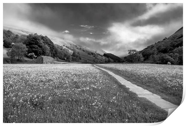 Yorkshire Dales Black and White Print by Tim Hill