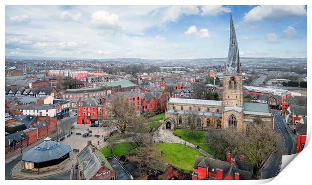 Chesterfield's Crooked Spire Print by Tim Hill