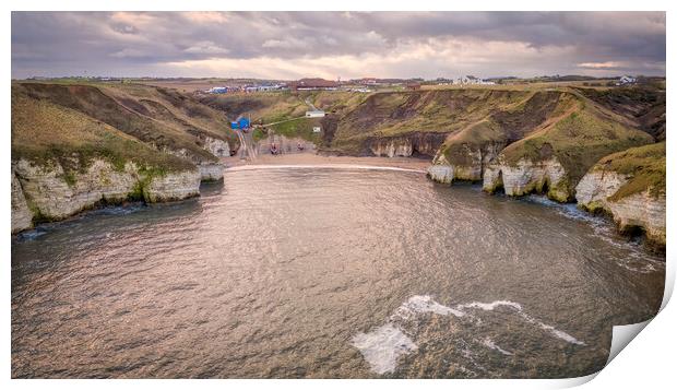 North Landing Bay Flamborough Print by Tim Hill