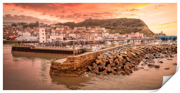 Scarborough Sunrise North Yorkshire Print by Tim Hill