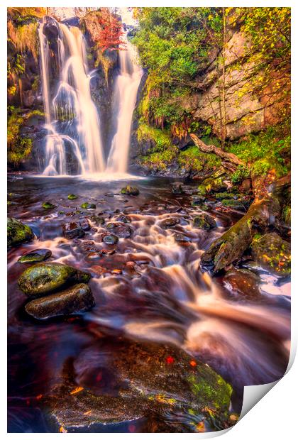 Posforth Gill Waterfall - Valley of Desolation Print by Tim Hill