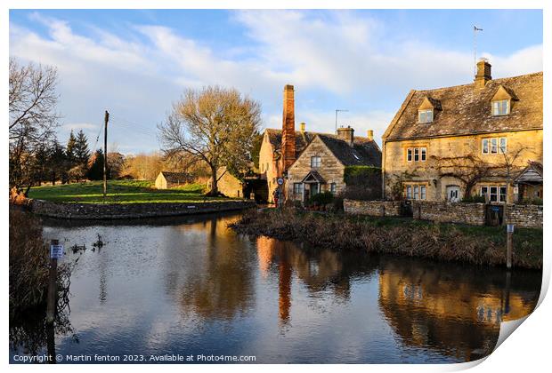 Lower Slaughter Old Mill Print by Martin fenton